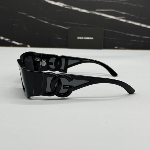 NEW DG6197 501/87 DOLCE&GABBANA BLACK SQUARE WOMEN SUNGLASSES - Picture 5 of 9